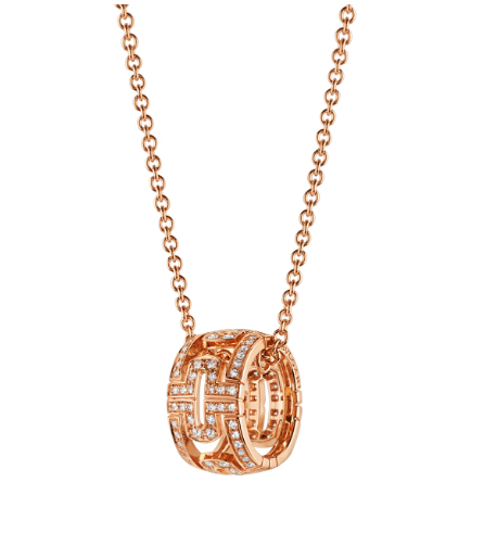 [Rose Tomorrow]PARENTESI NECKLACE PINK GOLD DIAMOND