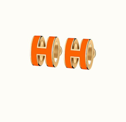 [Rose Tomorrow]MINI POP H EARRINGS ORANGE