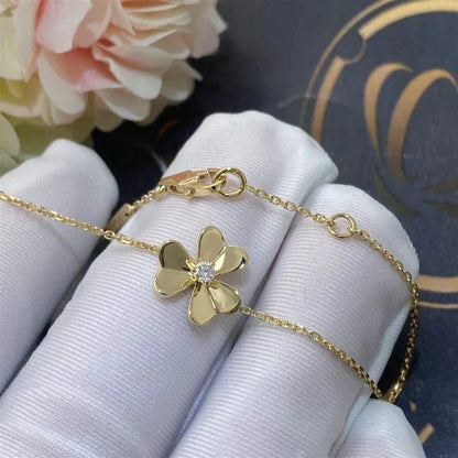 [Rose Tomorrow]FRIVOLE GOLD FLOWER PINK MALACHITE BRACELET