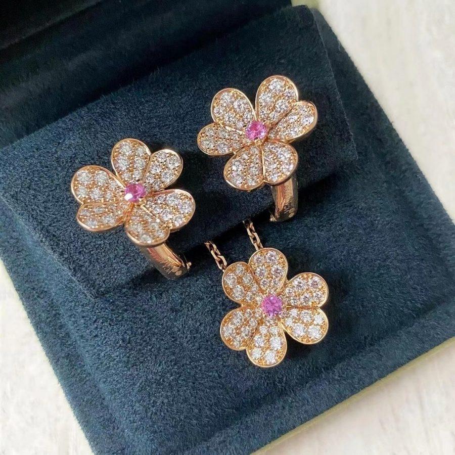 [Rose Tomorrow]FRIVOLE ROSE GOLD FLOWER DIAMOND NECKLACE