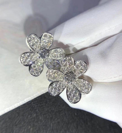 [Rose Tomorrow]FRIVOLE SILVER FLOWER DIAMOND EARRINGS