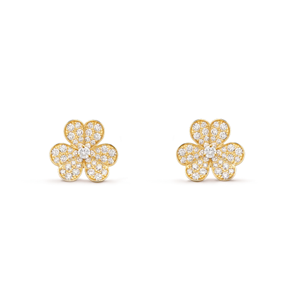 [Rose Tomorrow]FRIVOLE GOLD FLOWER DIAMOND EARRINGS