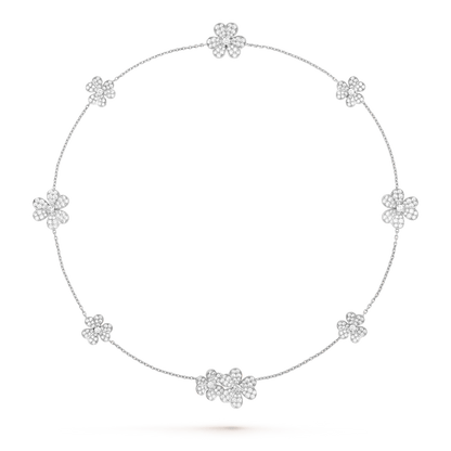 [Rose Tomorrow]FRIVOLE SILVER 9 FLOWERS NECKLACE