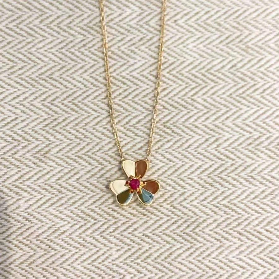 [Rose Tomorrow]FRIVOLE GOLD FLOWER NECKLACE