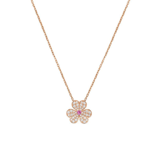 [Rose Tomorrow]FRIVOLE ROSE GOLD FLOWER DIAMOND NECKLACE