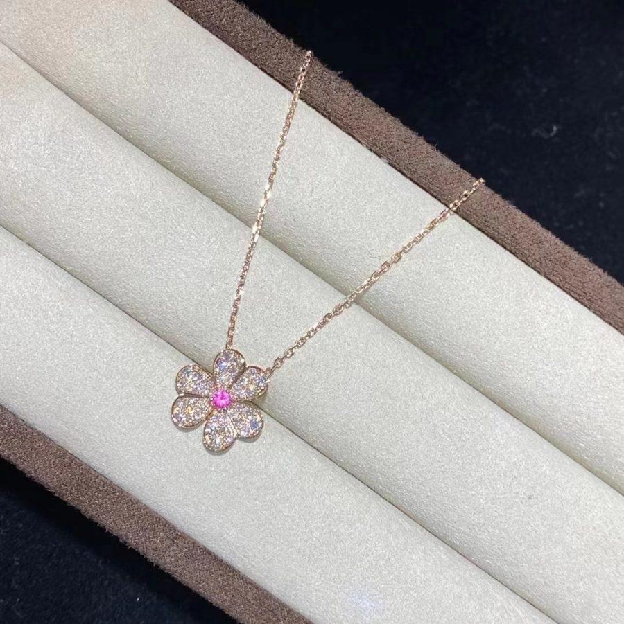 [Rose Tomorrow]FRIVOLE ROSE GOLD FLOWER DIAMOND NECKLACE