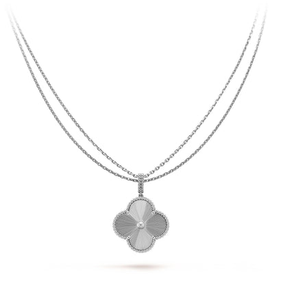 [Rose Tomorrow]CLOVER 25MM SILVER BIG CLOVER NECKLACE