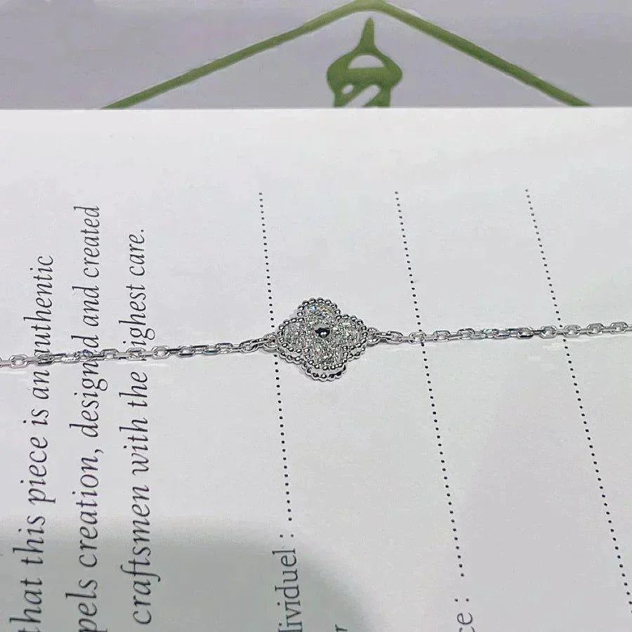 [Rose Tomorrow]CLOVER  SINGLE FLOWER BRACELET SILVER