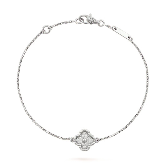 [Rose Tomorrow]CLOVER  SINGLE FLOWER BRACELET SILVER