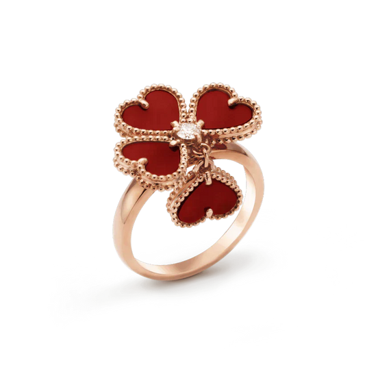 [Rose Tomorrow]SWEET CLOVER CARNELIAN RING