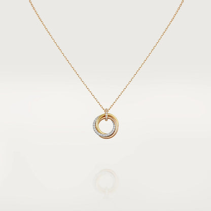 [Rose Tomorrow]TRINITY NECKLACE SILVER GOLD PINK GOLD DIAMONDS