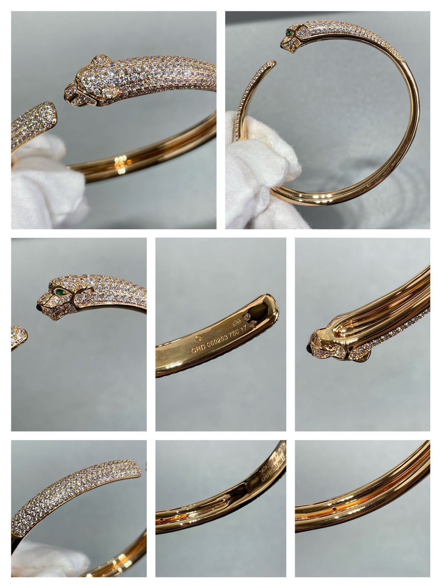 [Rose Tomorrow]PANTHERE FULL DIAMOND OPEN BRACELET