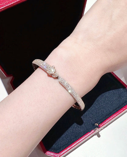 [Rose Tomorrow]PANTHERE FULL DIAMOND OPEN BRACELET