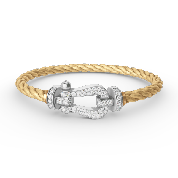 [Rose Tomorrow]FORCE LARGE HORSESHOE FULL DIAMOND BRACELET SILVER