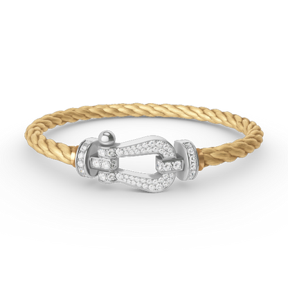 [Rose Tomorrow]FORCE LARGE HORSESHOE FULL DIAMOND BRACELET SILVER