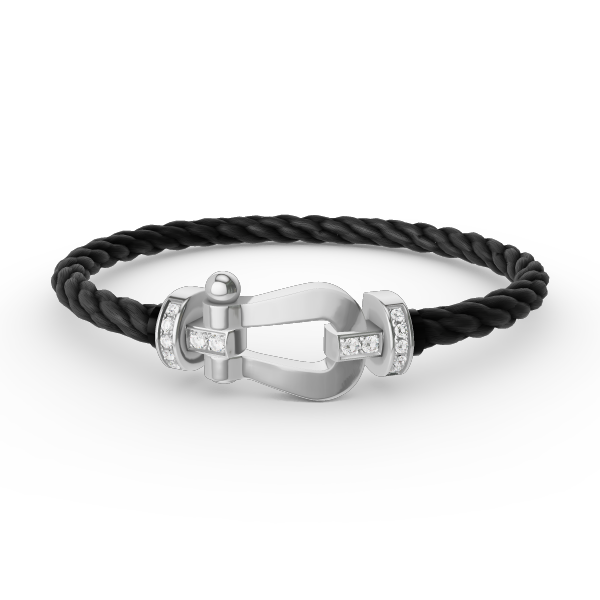 [Rose Tomorrow]FORCE LARGE HORSESHOE HALF DIAMOND BRACELET SILVER