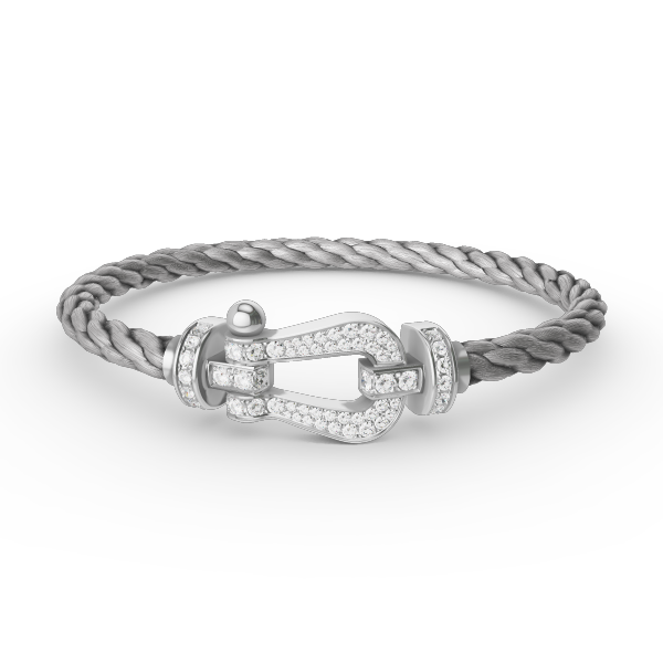 [Rose Tomorrow]FORCE LARGE HORSESHOE FULL DIAMOND BRACELET SILVER