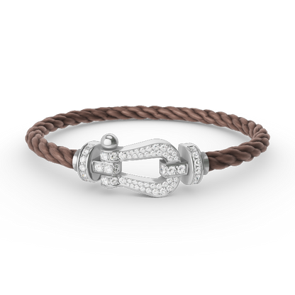 [Rose Tomorrow]FORCE LARGE HORSESHOE FULL DIAMOND BRACELET SILVER