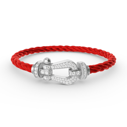 [Rose Tomorrow]FORCE LARGE HORSESHOE FULL DIAMOND BRACELET SILVER