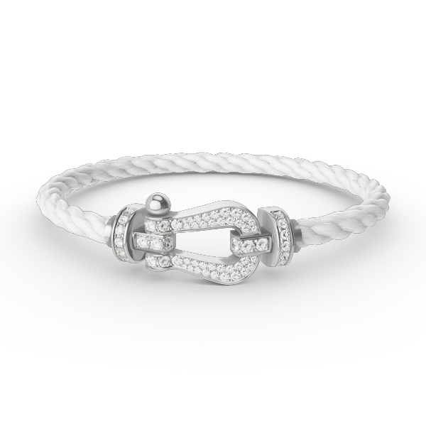 [Rose Tomorrow]FORCE LARGE HORSESHOE FULL DIAMOND BRACELET SILVER