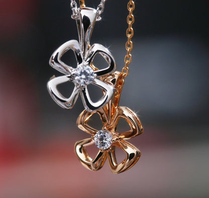 [Rose Tomorrow]FIOREVER NECKLACE DIAMOND CENTER