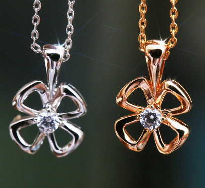 [Rose Tomorrow]FIOREVER NECKLACE DIAMOND CENTER