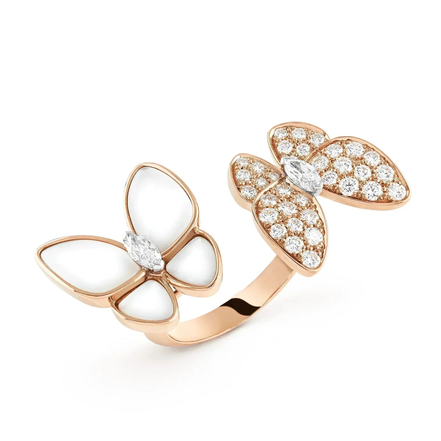 [Rose Tomorrow]TWIN BUTTERFLY DIAMOND MOP RING