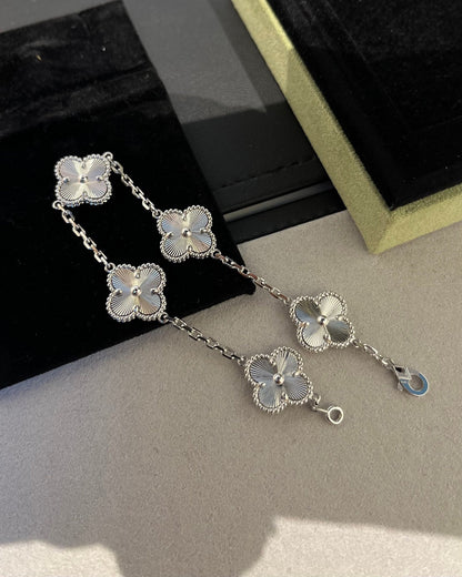 [Rose Tomorrow]CLOVER SILVER 5 MOTIFS BRACELET