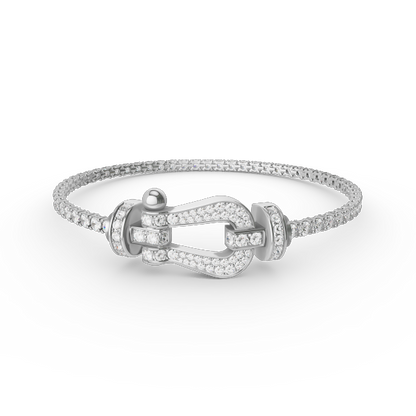 [Rose Tomorrow]FORCE  LARGE HORSESHOE FULL DIAMOND TENNIS BRACELET